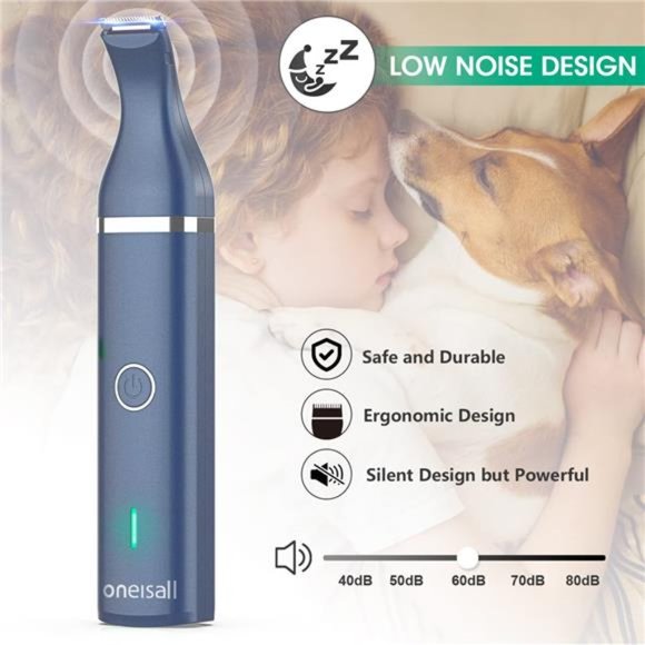 Dog Clippers with Double Blades,Cordless Small PetHair Grooming Trimmer,LowNoise - Picture 4 of 7